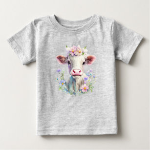 Cute Cow in The Sunny Day  Baby T-Shirt