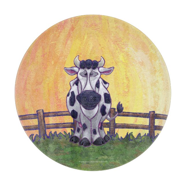 Cute Cow Kitchen Accessories Cutting Board (Front)