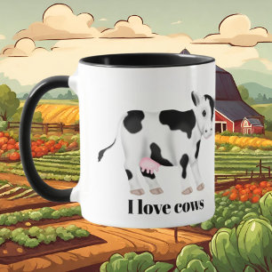 Cute cow lover add name mug