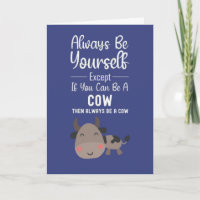 Cute Cow Lover Cards Funny Farm Animals Humor