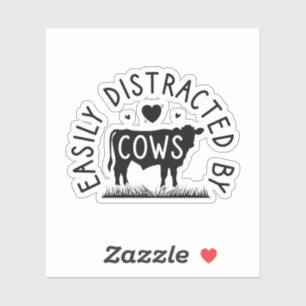 Cute Cow Lover - Easily Distracted By Cows