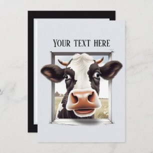 Cute cow lovers add message any purpose  card