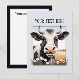 Cute cow lovers add message any purpose  card