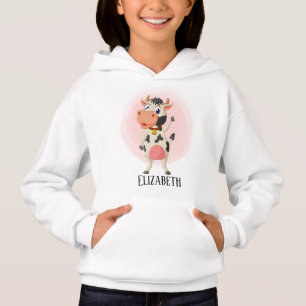 cute cow lovers add name Hoodie