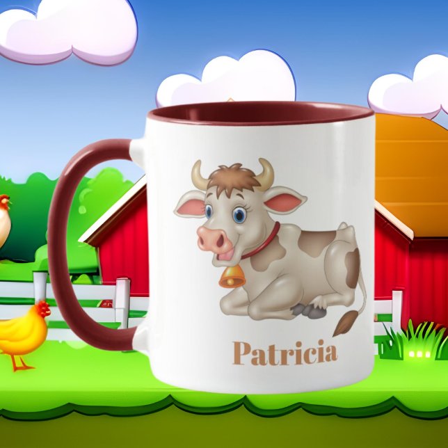 cute cow lovers add name mug (Creator Uploaded)