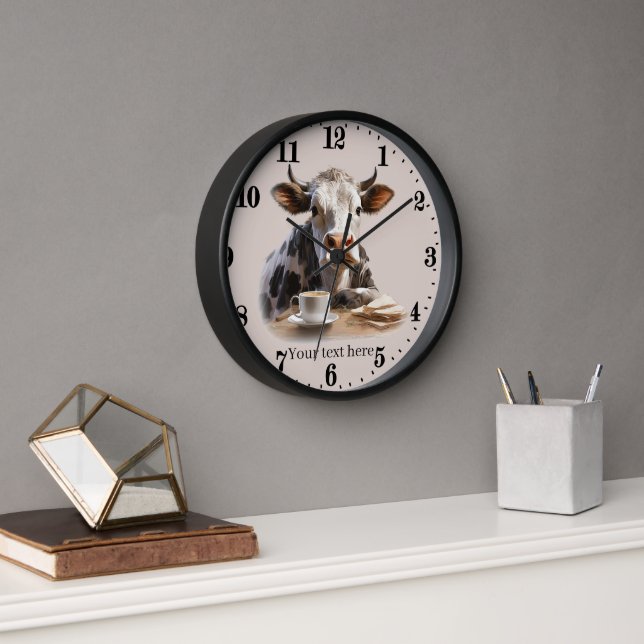 cute cow lovers office or kitchen  clock (Office)