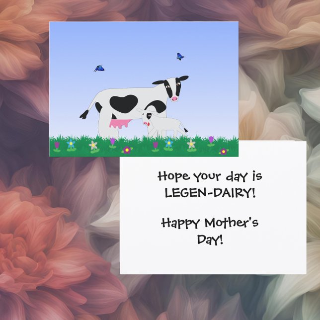 Cute Cow Mother’s Day Holiday Card (Creator Uploaded)