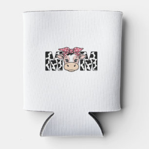 Cute Cow Mum Bow Graphic Design_1 Can Cooler