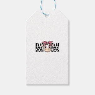 Cute Cow Mum Bow Graphic Design_1 Gift Tags