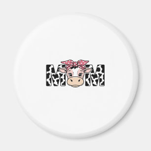 Cute Cow Mum Bow Graphic Design_1 Magnet