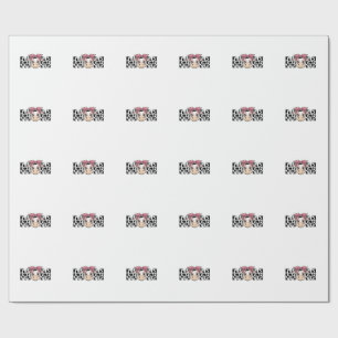 Cute Cow Mum Bow Graphic Design_1 Wrapping Paper