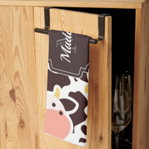 Cute Cow Pattern Tea Towel
