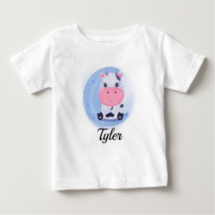 Cute Cow Personalised Baby T-Shirt