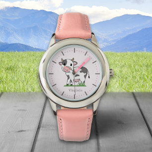 Cute Cow Pink Watch