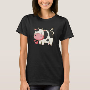 Cute Cow Print Black White Cow Animal T-Shirt