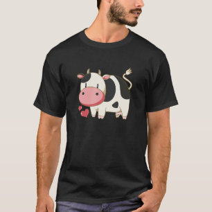 Cute Cow Print Black White Cow Animal T-Shirt