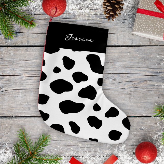 Cute Cow Print Small Christmas Stocking (Creator Uploaded)