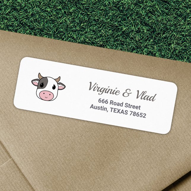 Cute Cow return address label (Cute Cow return address label)