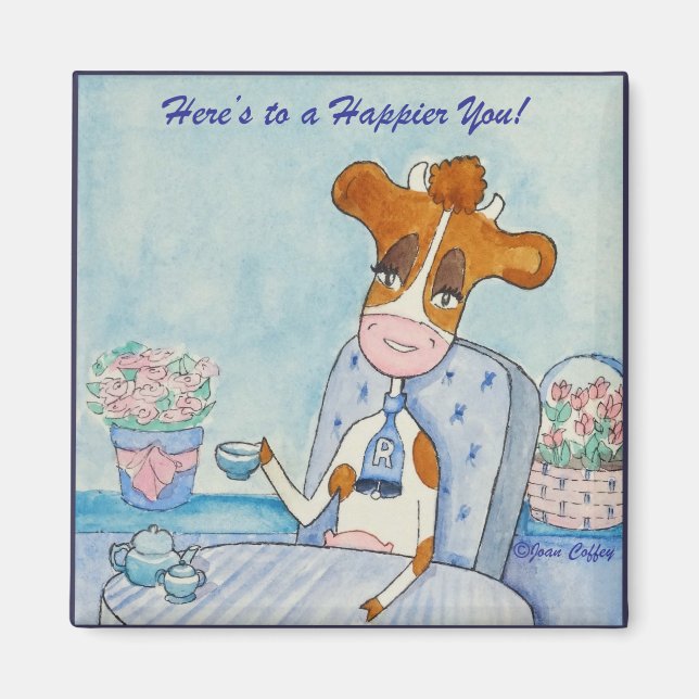 Cute cow Ruthie-Moo Magnet (Front)