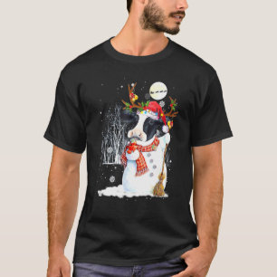 Cute Cow Snowcow Christmas Cow Snowman Winter Xmas T-Shirt