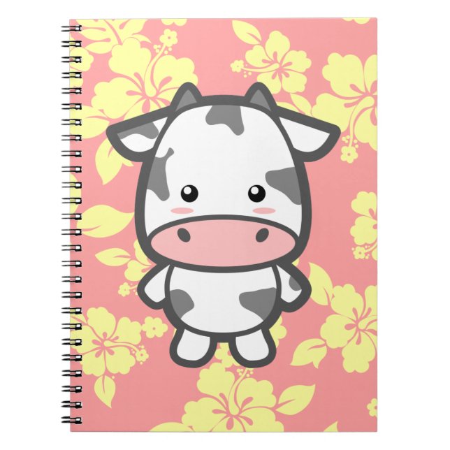 Cute Cow Spiral Notebook (Front)