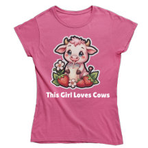 Cute Cow & Strawberries