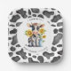 Cute Cow Sunflowers Modern Simple Farm Baby Shower