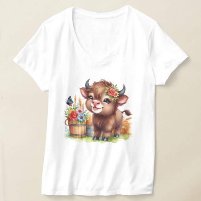 Cute Cow T-Shirt (Laydown)