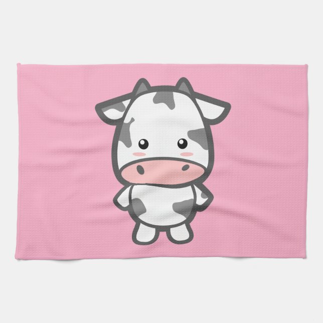 Cute Cow Tea Towel (Horizontal)