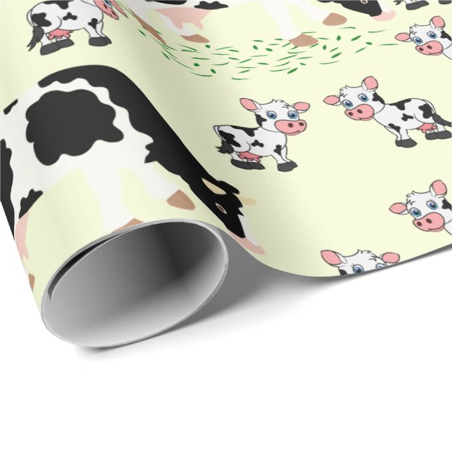 Cute Cow Wrapping Paper (Roll Corner)