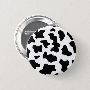 cute cowboy black and white farm cow print 6 cm round badge