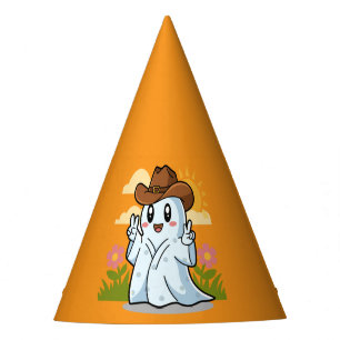 Cute Cowboy Ghost for Halloween Fun Decoration Party Hat