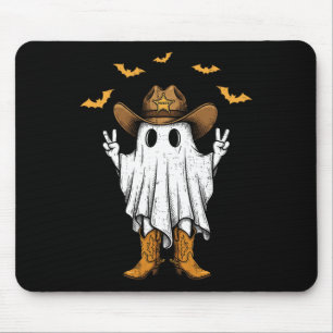 Cute Cowboy Ghost Sheriff Peace Funny Halloween Me Mouse Pad