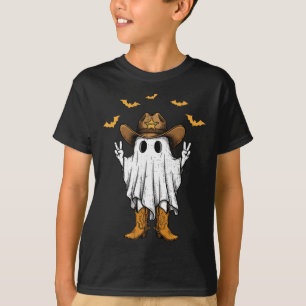 Cute Cowboy Ghost Sheriff Peace Funny Halloween Me T-Shirt