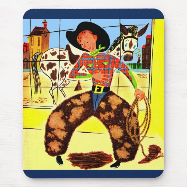 cute cowboy mouse pad (Front)