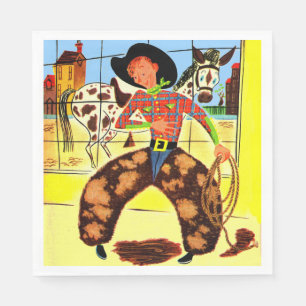 cute cowboy print napkin