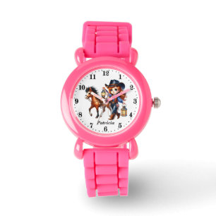 Cute cowgirl add name  watch