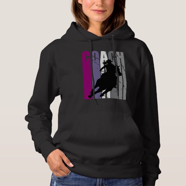 Cute Cowgirl Coach Instructor Cow Girls Rides Hors Hoodie (Front)