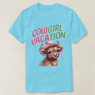 Cute Cowgirl Summer Vacation Gift for Cow Lover T-Shirt