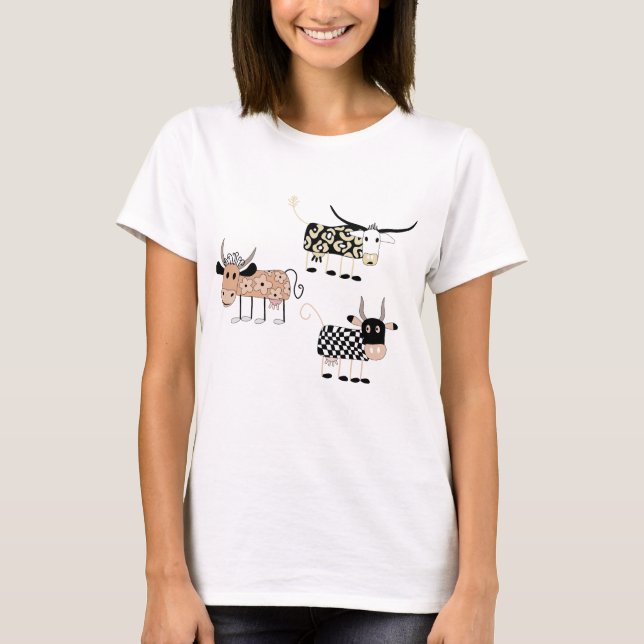 Cute Cows and farm feeling T-Shirt (Front)