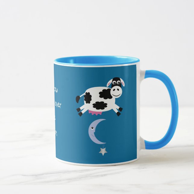Cute Cows Jumping Over The Moon Mug (Right)