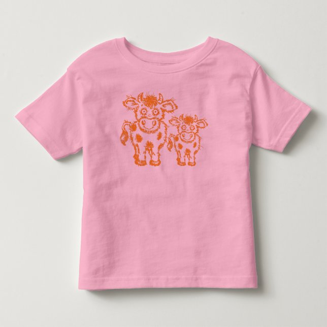 Cute Cows T-Shirt for Toddlers (Front)