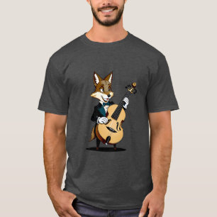 Cute coyote playing piccolo music T-Shirt