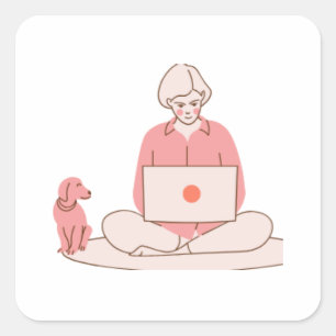Cute Cozy Aesthetic Girl Sticker