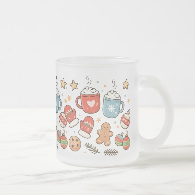 Cute Cozy Christmas Doodles Mug (Right)