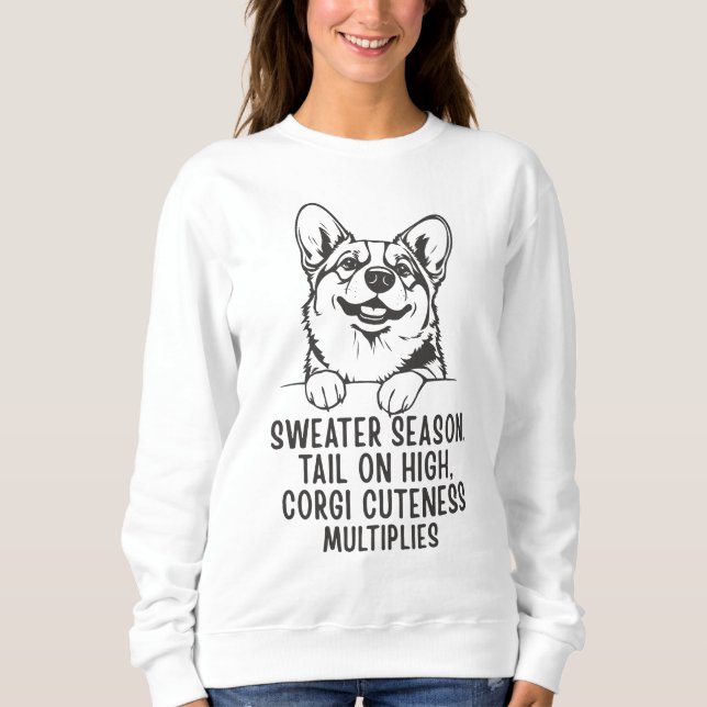 Cute Cozy Corgi Lover Sweatshirt for Fall & Winter (Front)