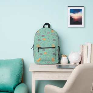 Cute & Cozy Sleepy Cat Dreams Pattern Printed Backpack