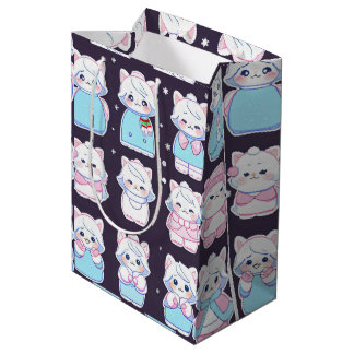 Cute cozy winter stickers  medium gift bag