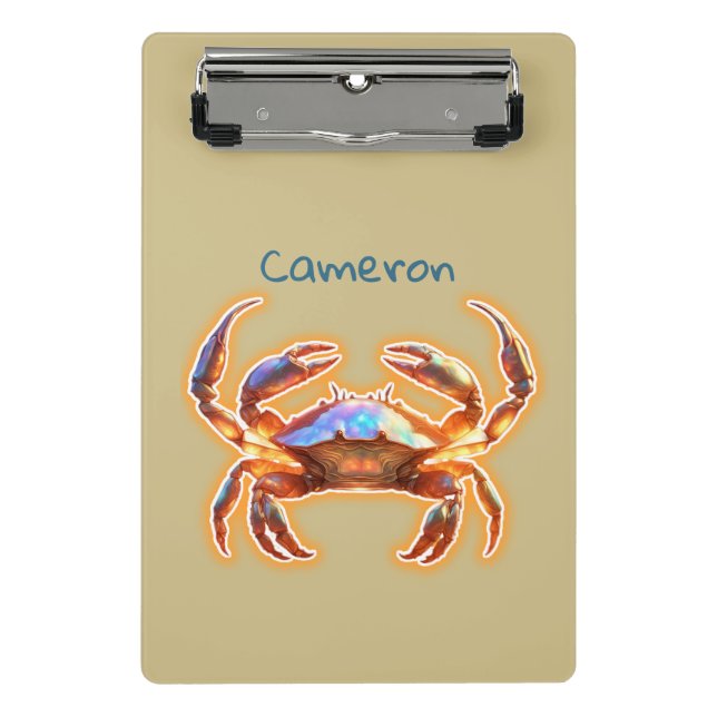 Cute Crab Mini Clipboard (Front)