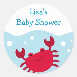 Cute Crab Ocean Bubbles Envelope Seals Stickers